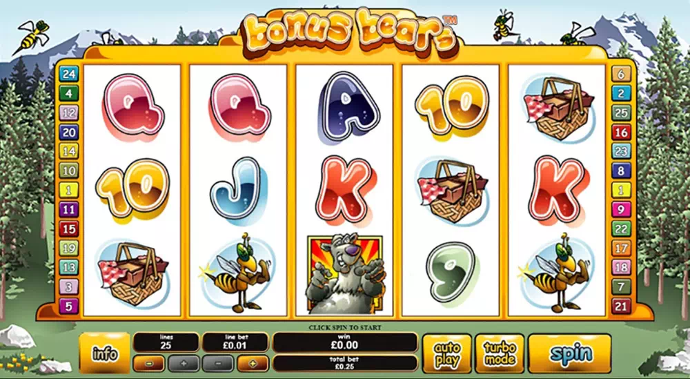 Обзор и бесплатная игра в автомат Bonus Bears Bonus Bears игровой автомат от Playtech в Риобет казино